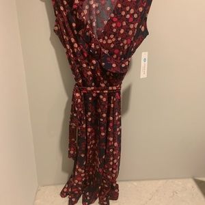 NWT Leota Knit Faux Wrap Dress M